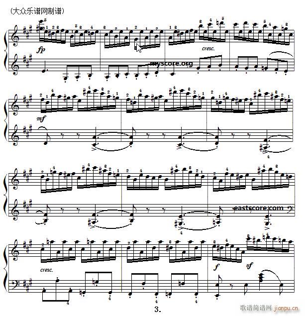 车尔尼 钢琴快速练习曲 Czerny 299 第23首 及练习提示(钢琴谱)3