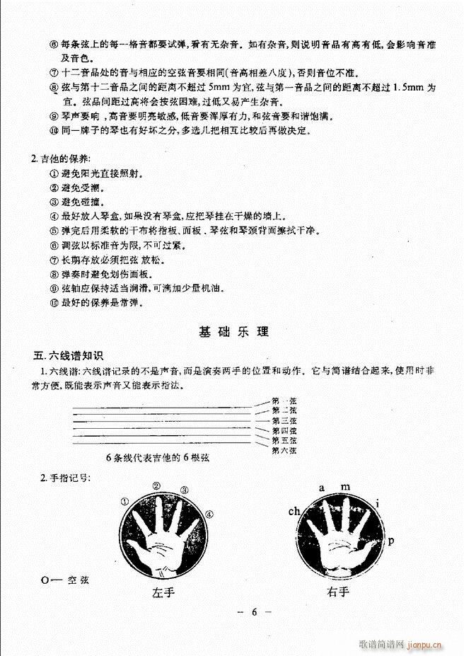 民谣吉他教程 目录前言 1 60(吉他谱)11