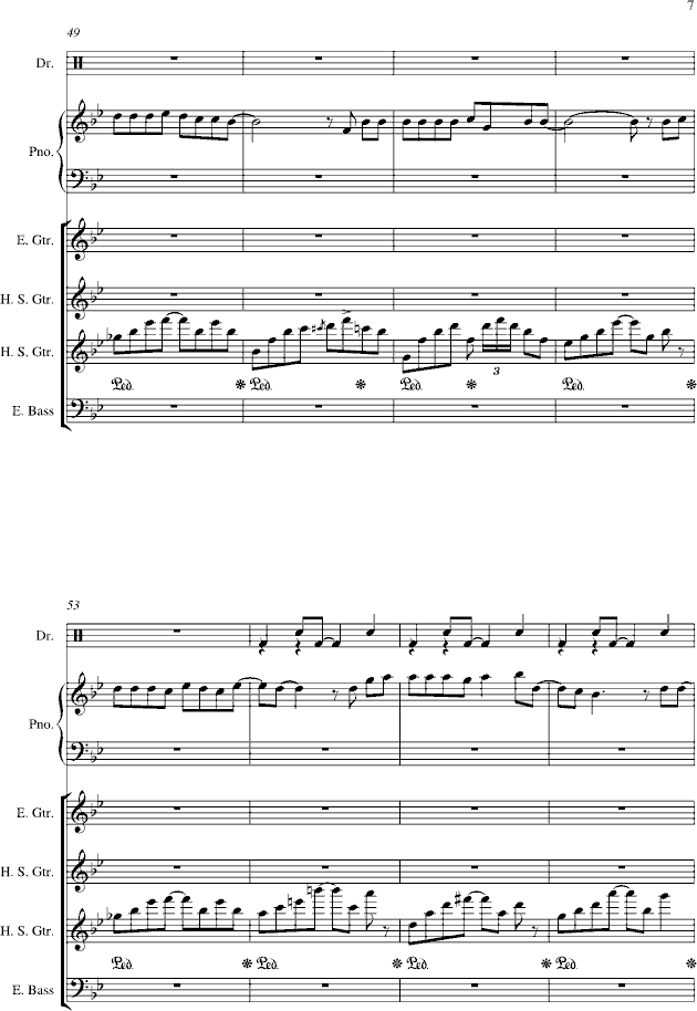 浪漫手机(钢琴谱)7