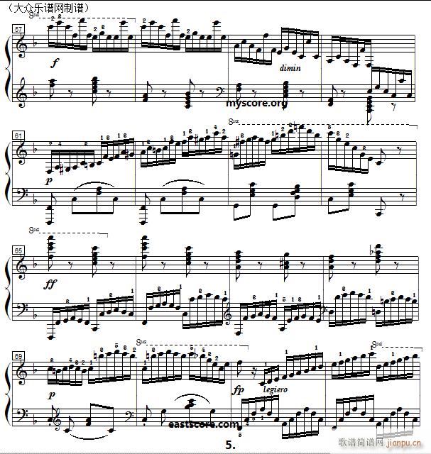 车尔尼 钢琴快速练习曲 Czerny 299 第40首 及练习提示(钢琴谱)5