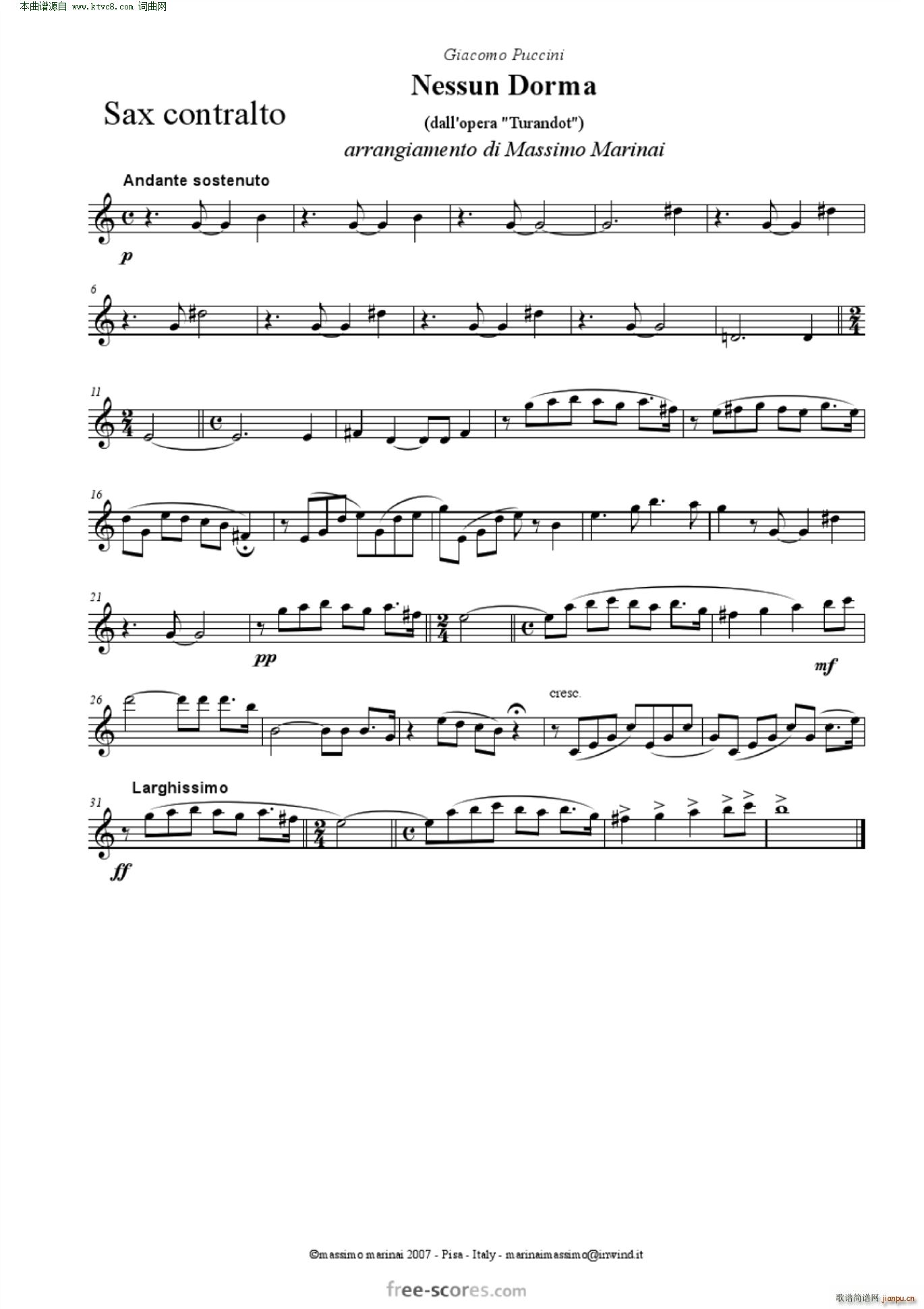 NessunDorma今夜无人入睡 管弦乐 含各声部(总谱)19
