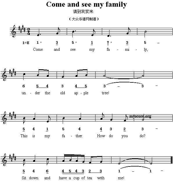 英文儿歌：Comeandseemyfamily(其他)1