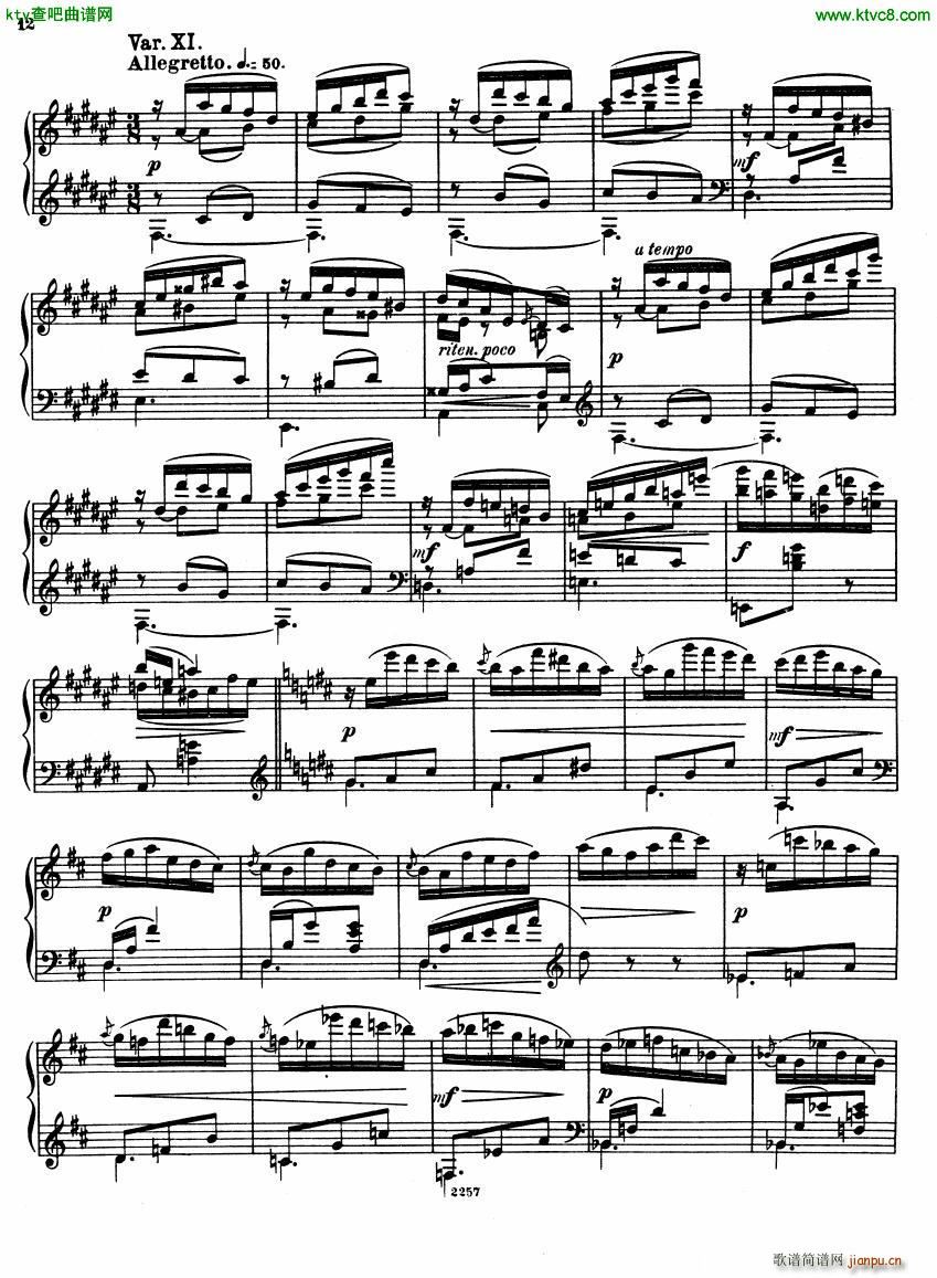 Glazunov Theme et Variations Op 72(钢琴谱)12