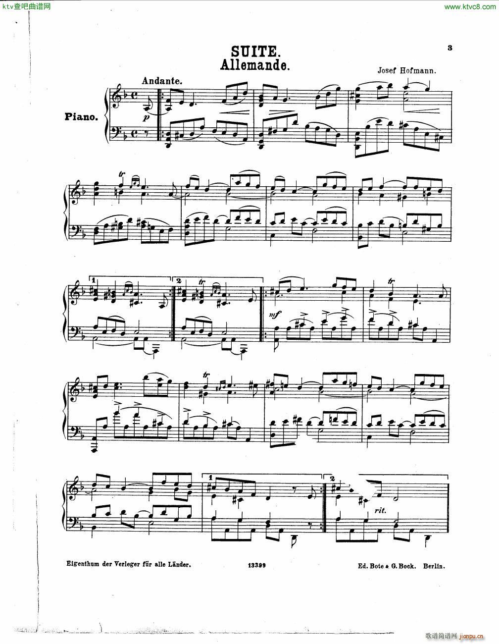 Hofmann Suite(钢琴谱)1