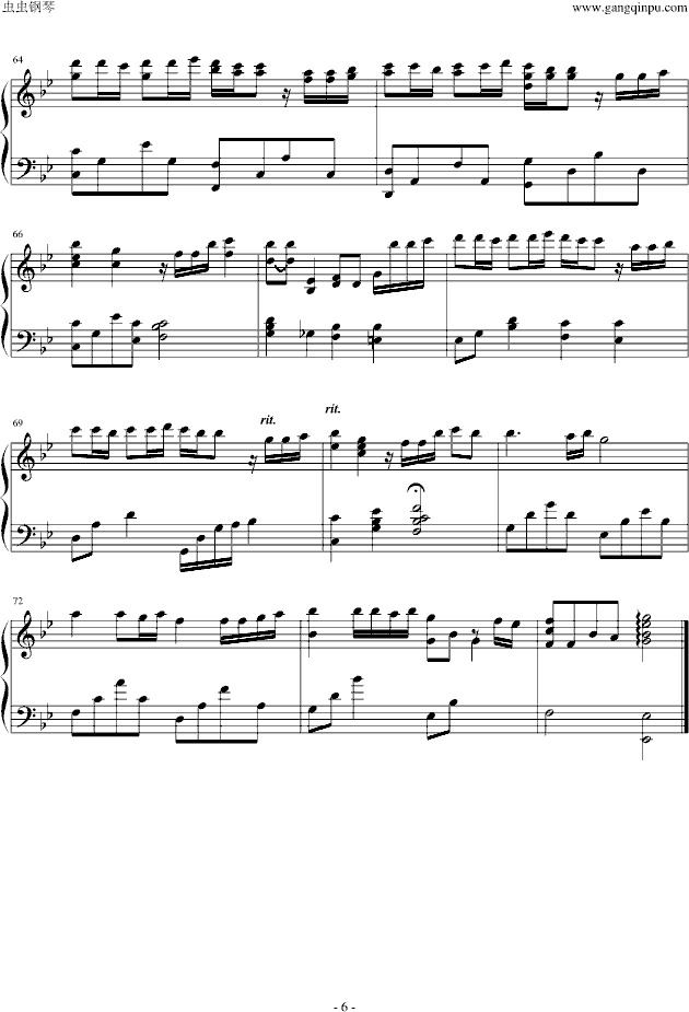 你为什么说谎(钢琴谱)6