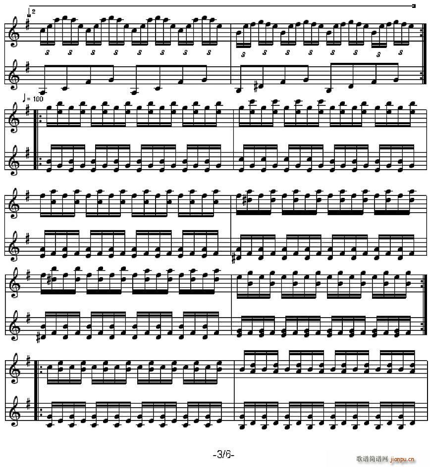 La Chute(八字歌谱)3