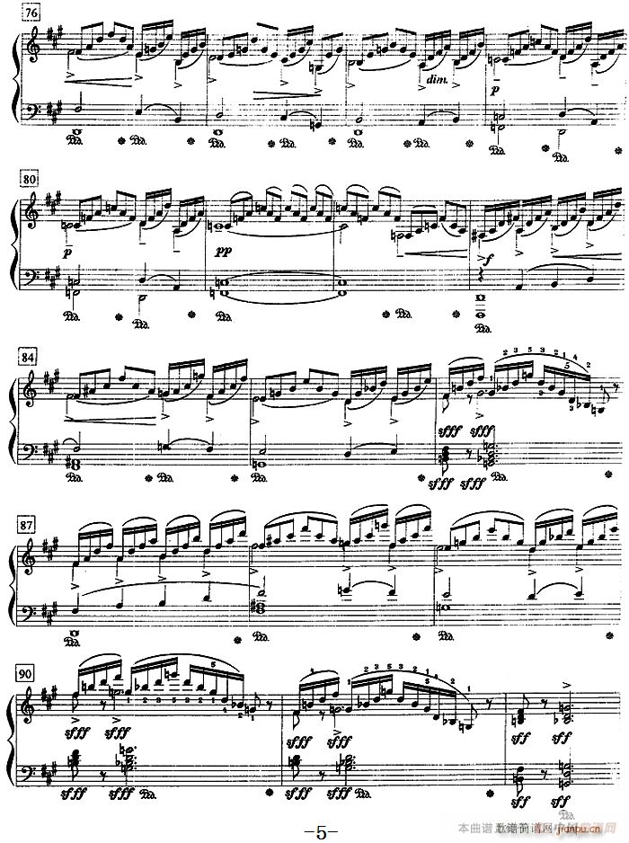 钢琴教程第八级 中外乐曲 小丑 Op 3 No 4(钢琴谱)5