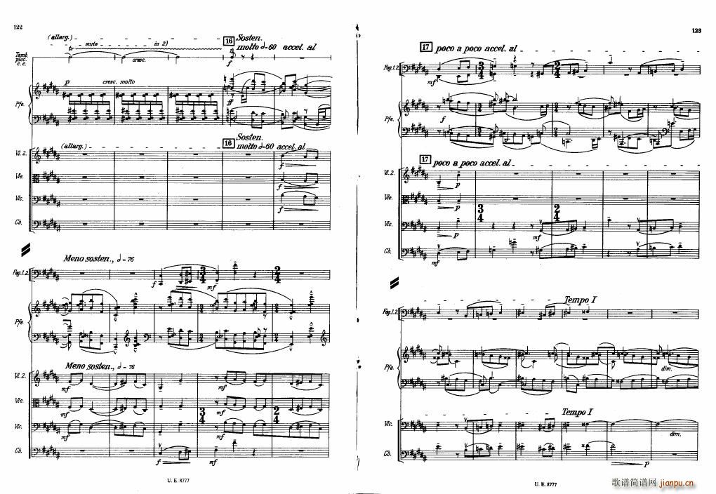 Bartok SZ 83 Piano Concerto No1 Full Score 二(钢琴谱)21