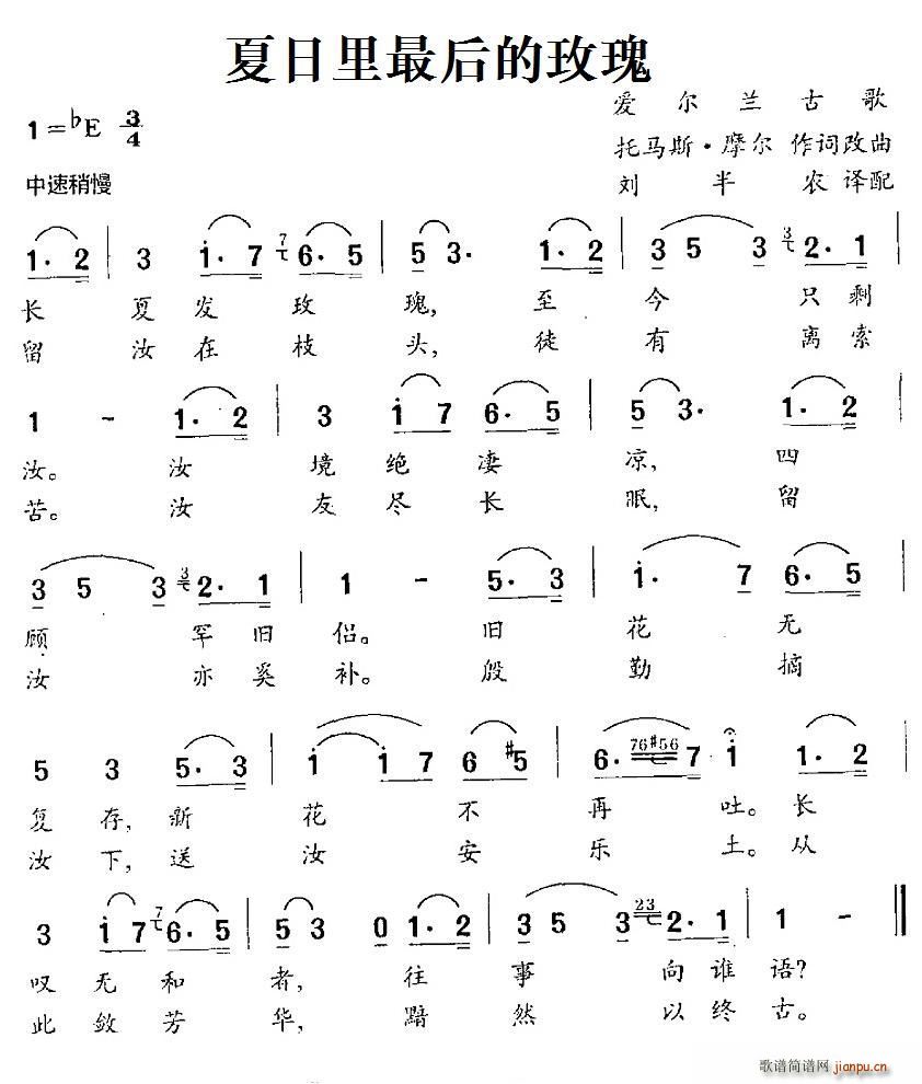 爱尔兰 夏日里最后的玫瑰(十字及以上)1