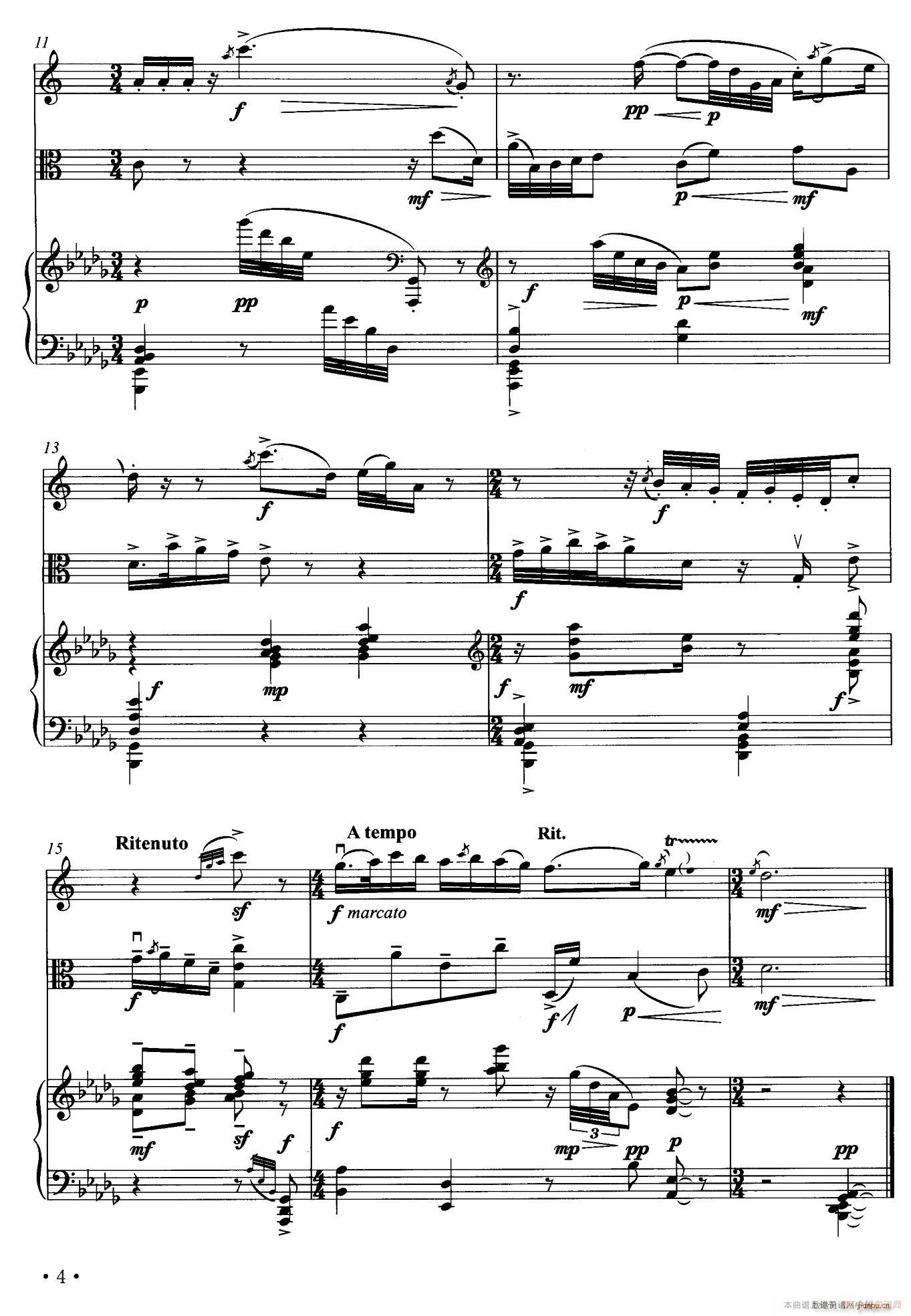 同均三宫 一 雅乐F宫D羽调 长笛 钢琴(钢琴谱)3