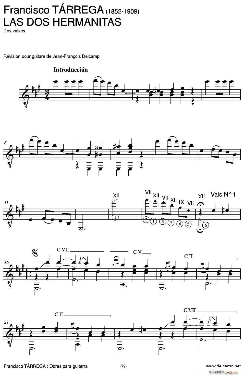 LAS DOS HERMANITAS(吉他谱)1