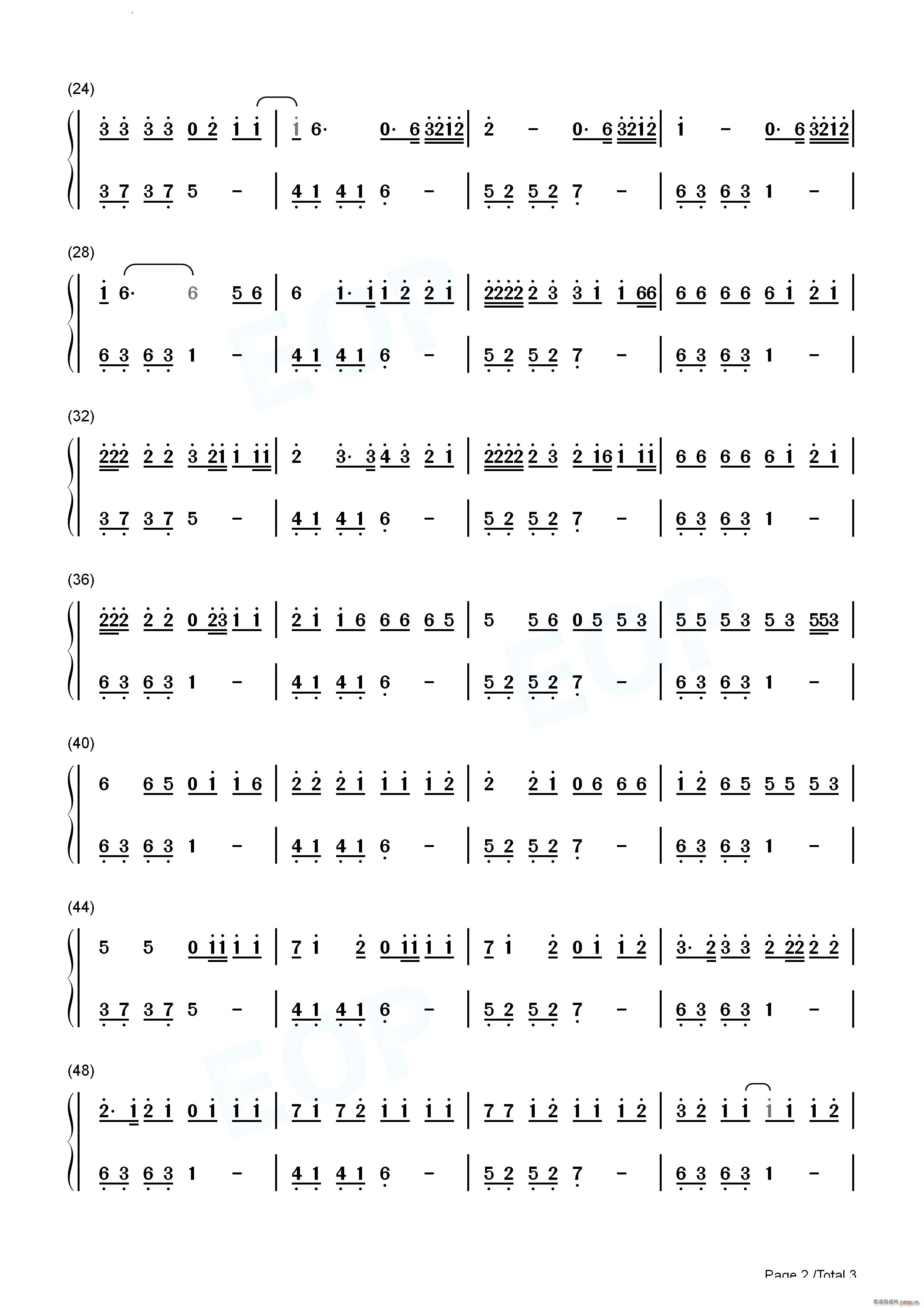 雪 Distance(钢琴谱)8