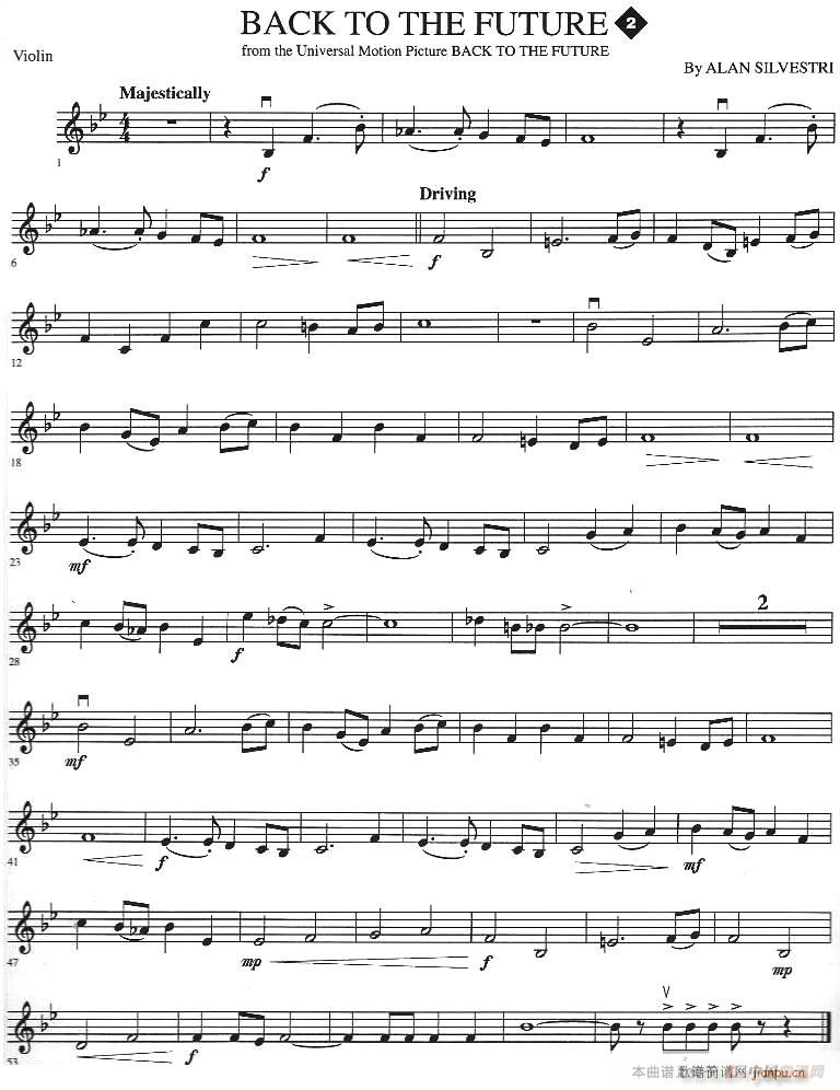 BACK TO THE FUTURE(小提琴谱)1