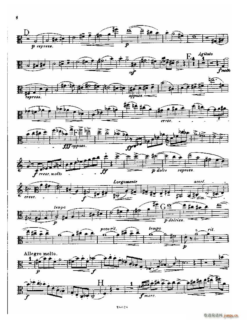 Bowen viola sonata No 1 Va part(钢琴谱)8