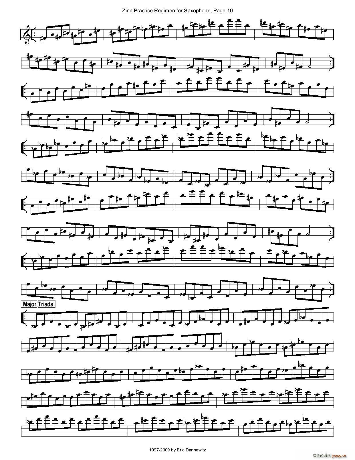 ZinnRegimenSax2009练习曲(十字及以上)13