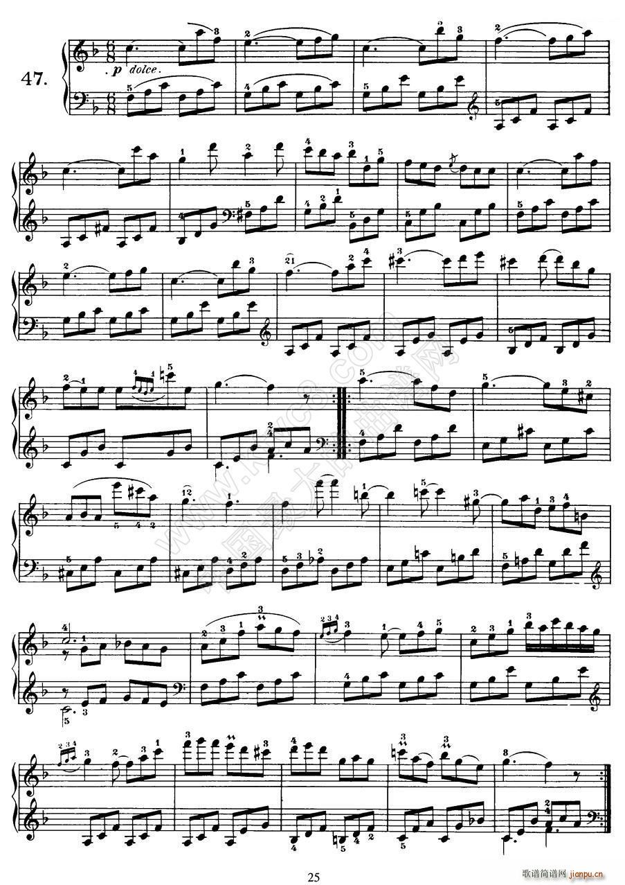 Czerny 100 Progressive Studies Op 139 47 57(钢琴谱)1