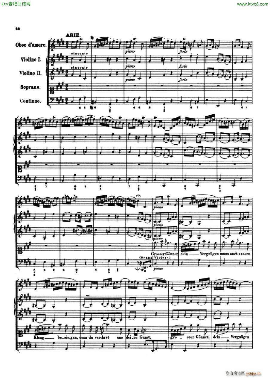 Bach JS BWV 210 Cantata No 210 Wedding Cantata(钢琴谱)5