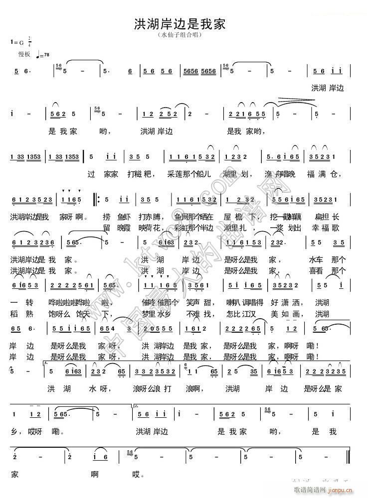 洪湖岸边是我家 水仙子(十字及以上)1