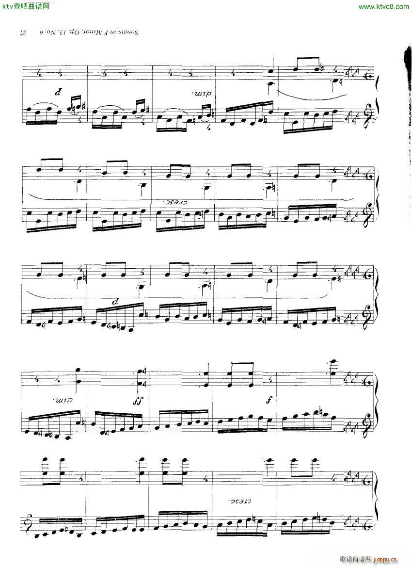 Clementi 13 6 Sonata Fminor 2 2(钢琴谱)7