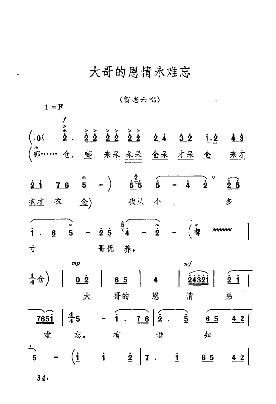 祝福 主要唱腔选 秦腔现代剧 000 050(十字及以上)38