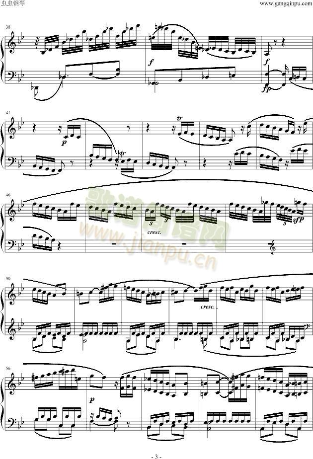 贝多芬降B大调奏鸣曲第四乐章(钢琴谱)3
