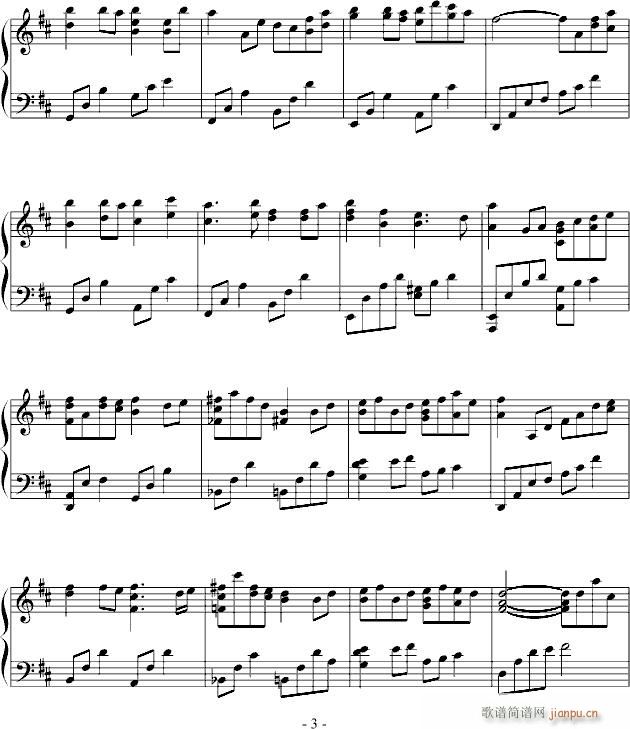 火烧云Evening(钢琴谱)3