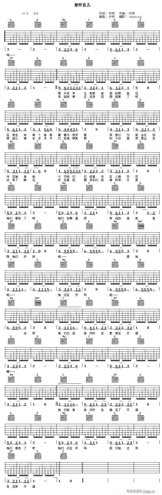 那些花儿GIF(吉他谱)1