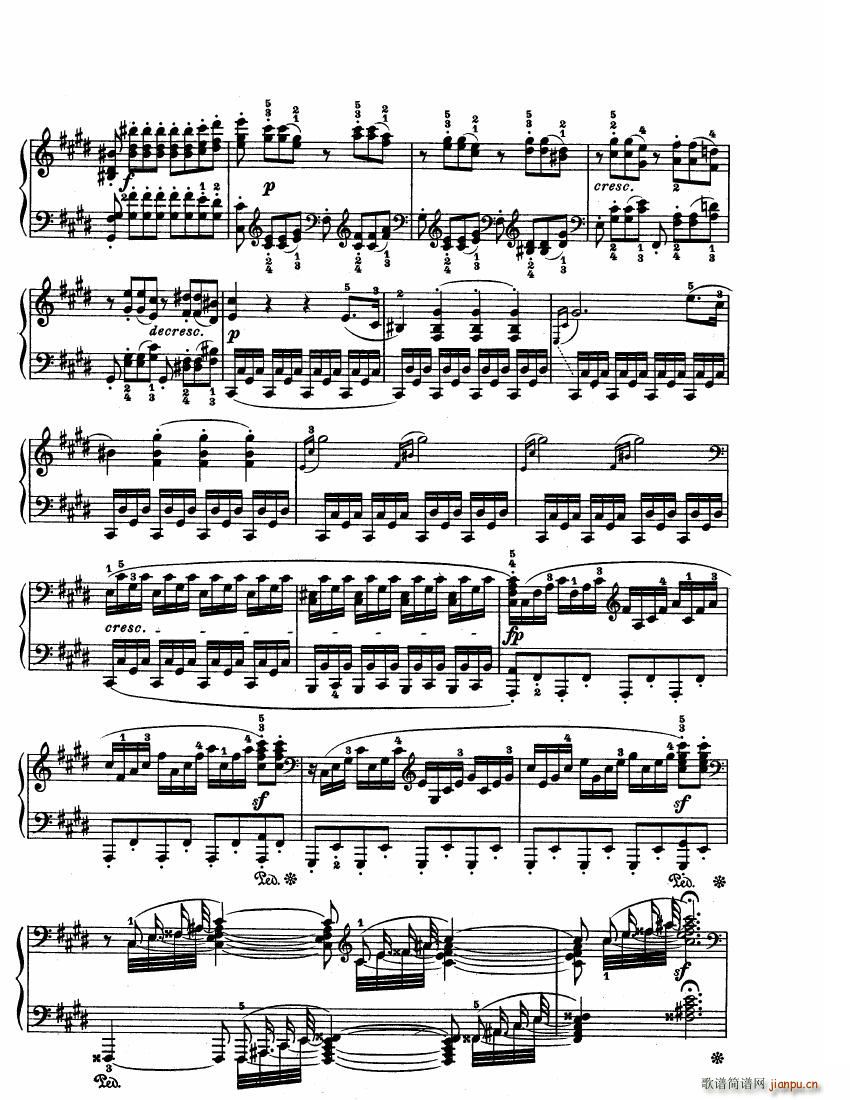 Beethoven op 27 no 2 Piano Sonata Moonlight(钢琴谱)12