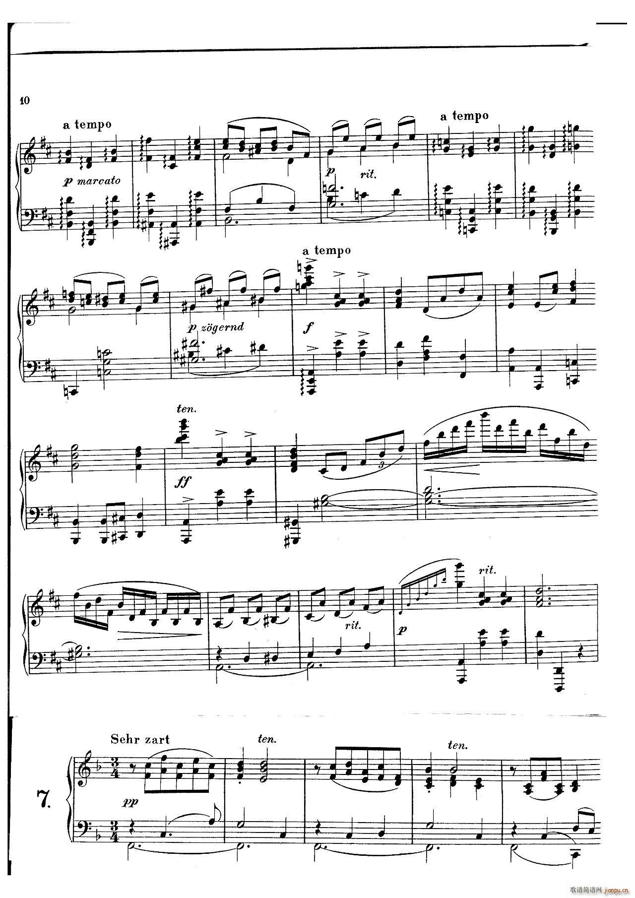 封 泽姆林斯基 Landliche Tanzee Op 1 乡村舞曲(钢琴谱)9