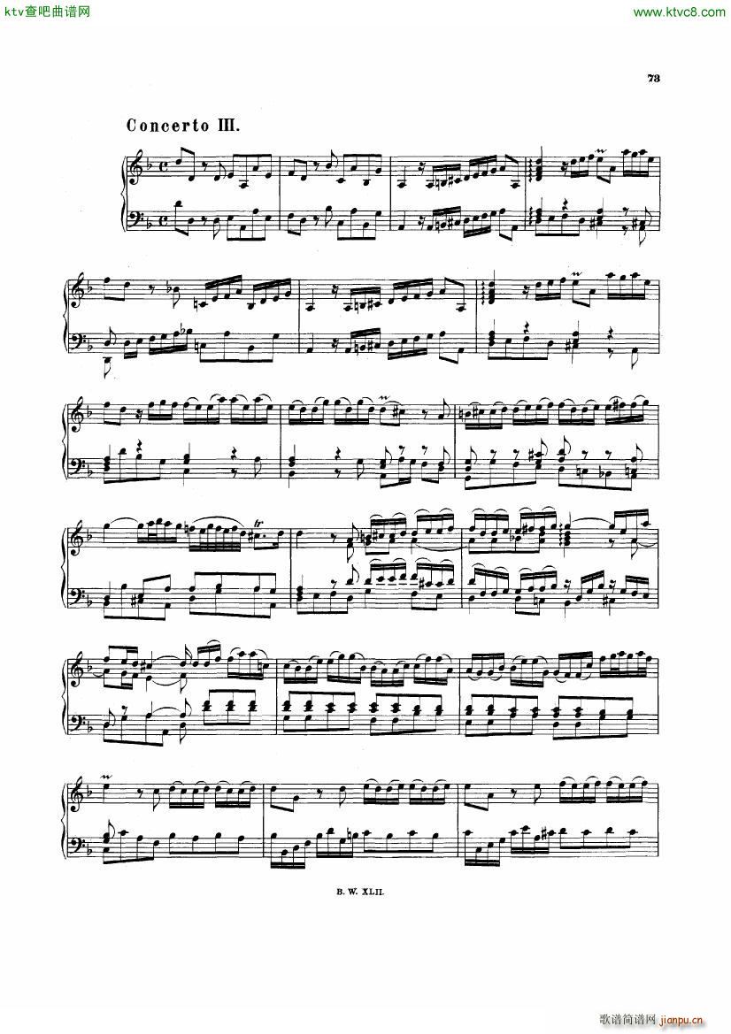 Bach JS BWV 974 Concerto in d after Marcello(钢琴谱)1