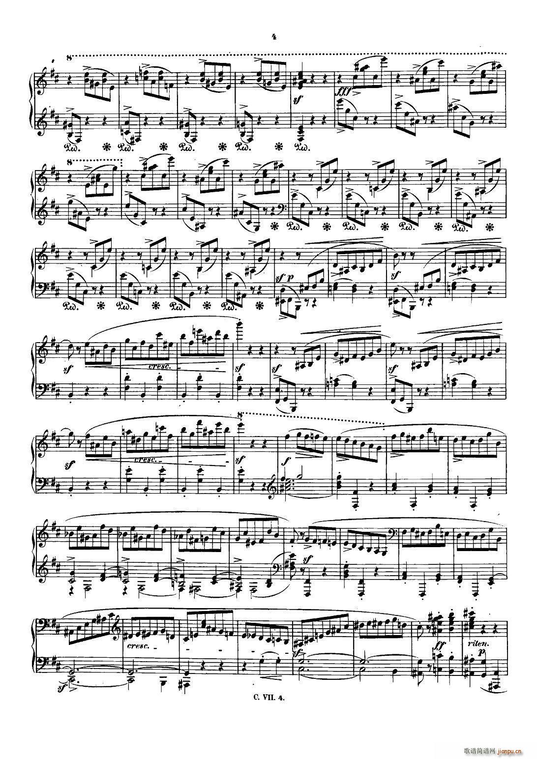 肖邦 钢琴谐谑曲 Chopin Scherzo No 1 b小调 Op 20(钢琴谱)3