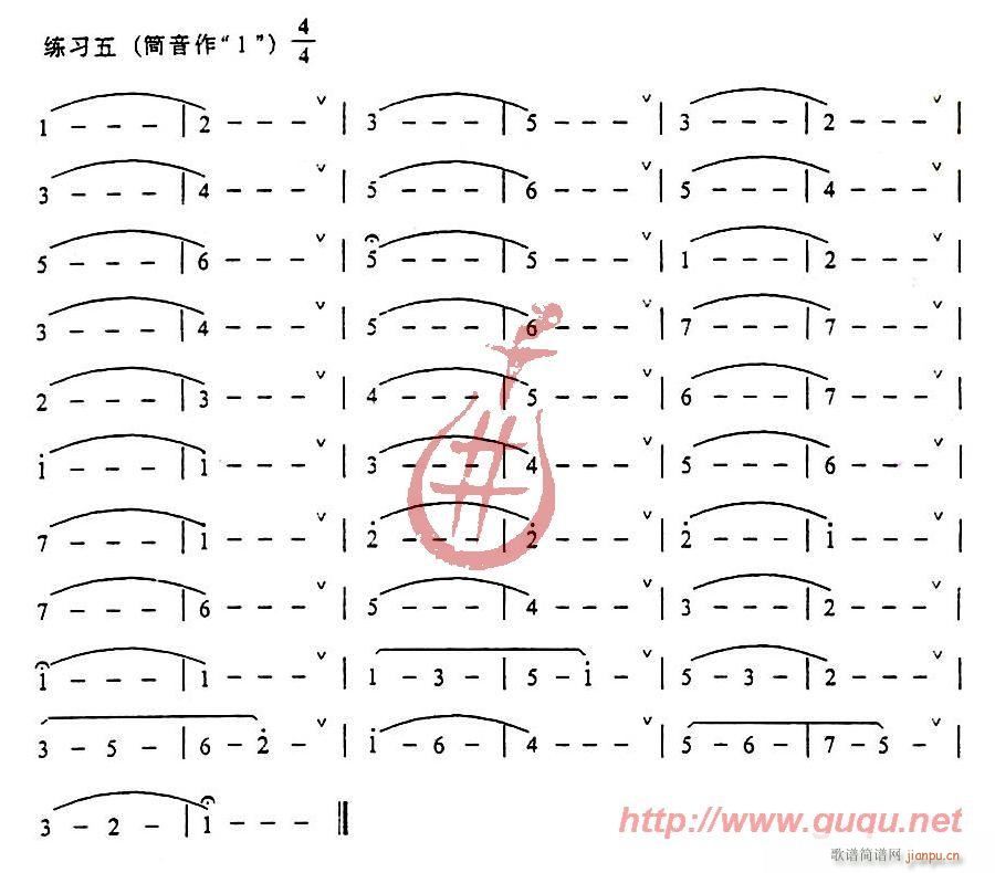 发音、长音及基础练习(葫芦丝谱)5