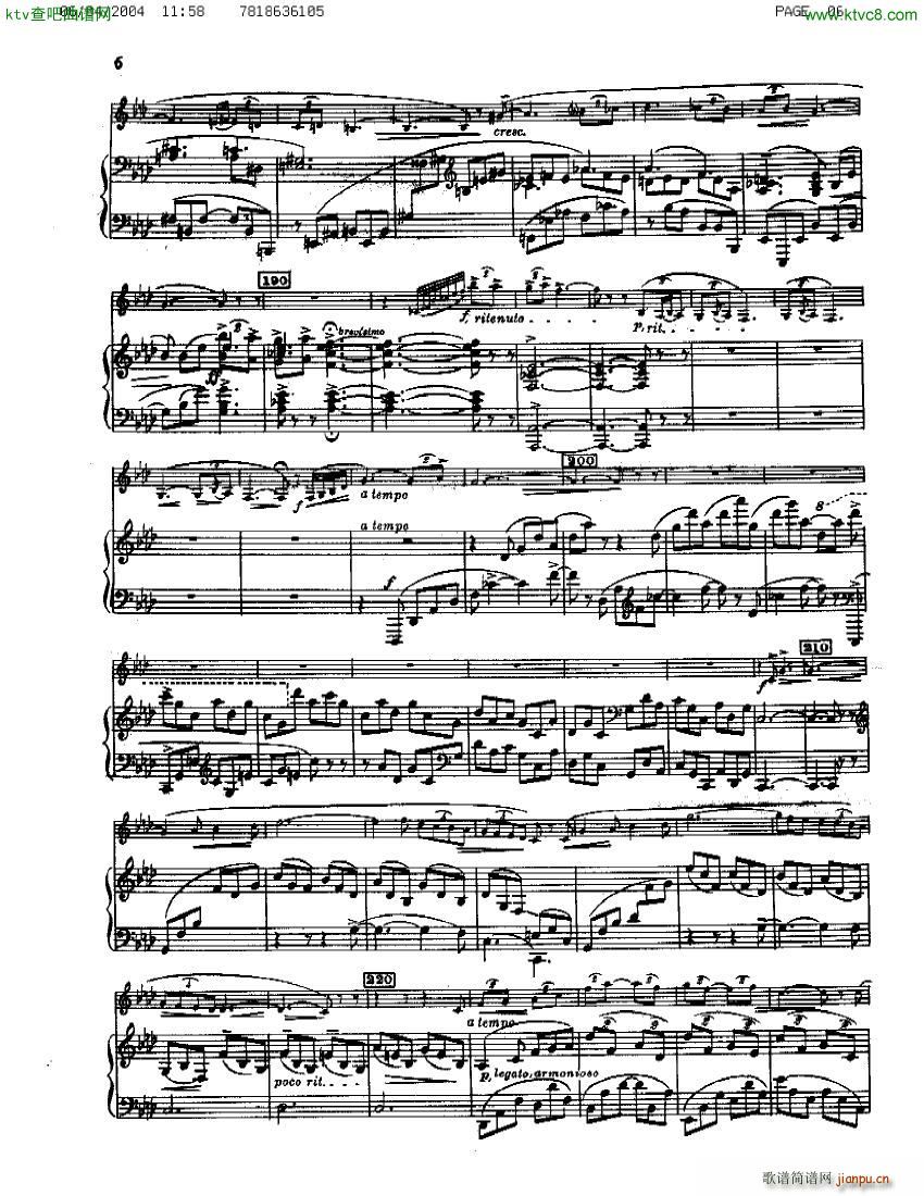 Guastavino Sonata Para Clarinete Y Piano(钢琴谱)6