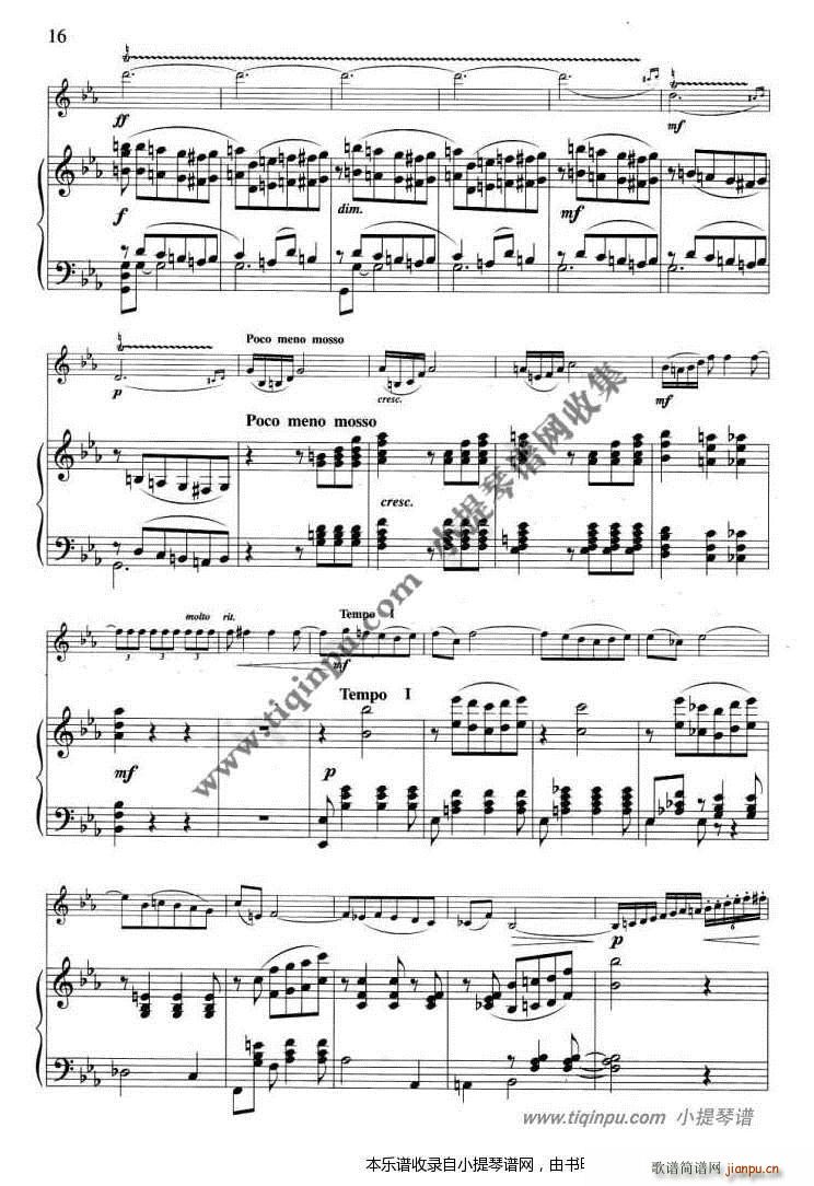 TCHAIKOVSKY柴科夫斯基 旋律 钢琴伴奏(钢琴谱)5