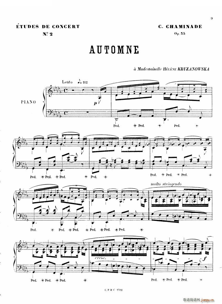 Chaminade 6 Etudes Op35 一 6 Etudes Op35 一(十字及以上)9