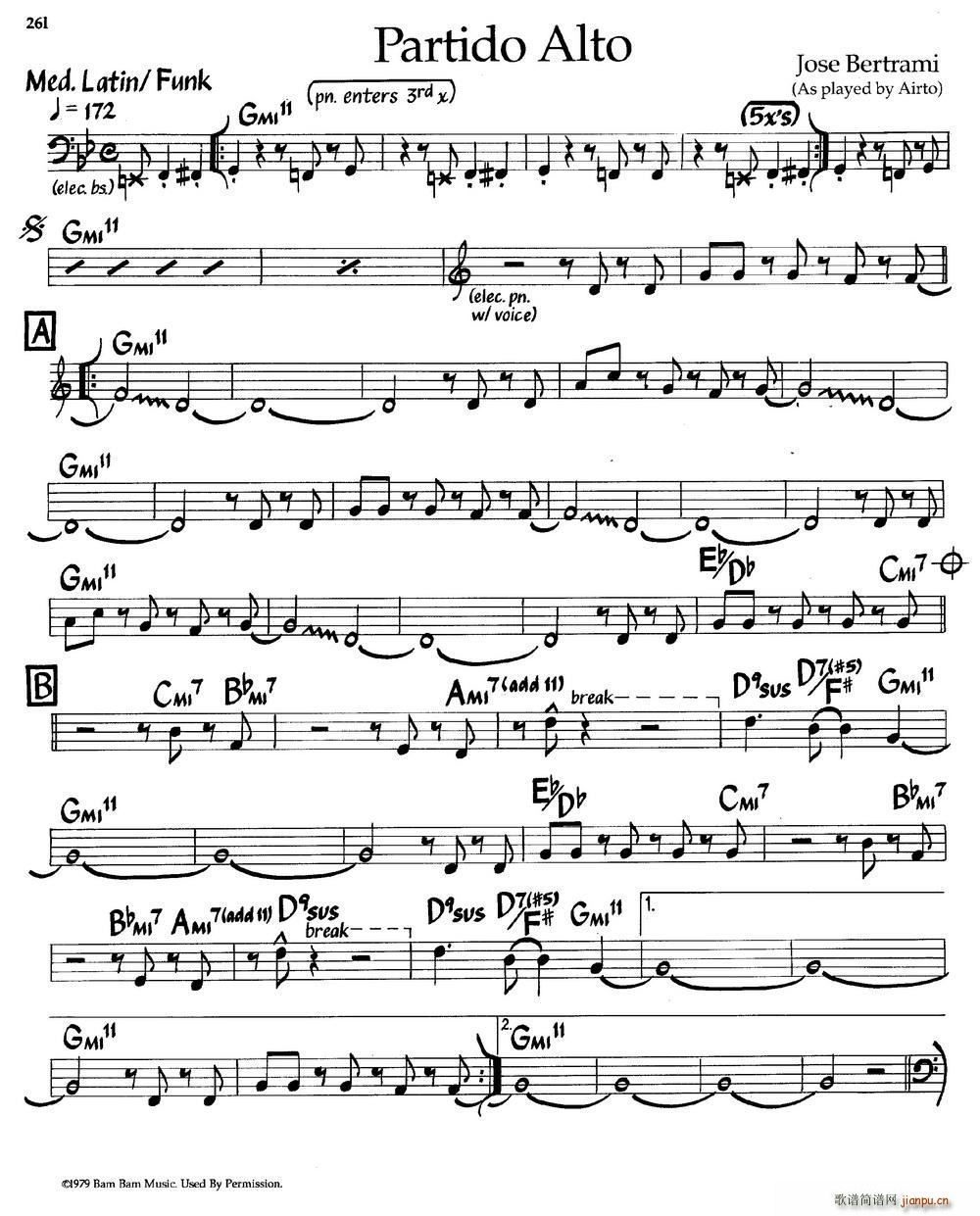 Partido Alto 爵士钢琴曲(钢琴谱)1