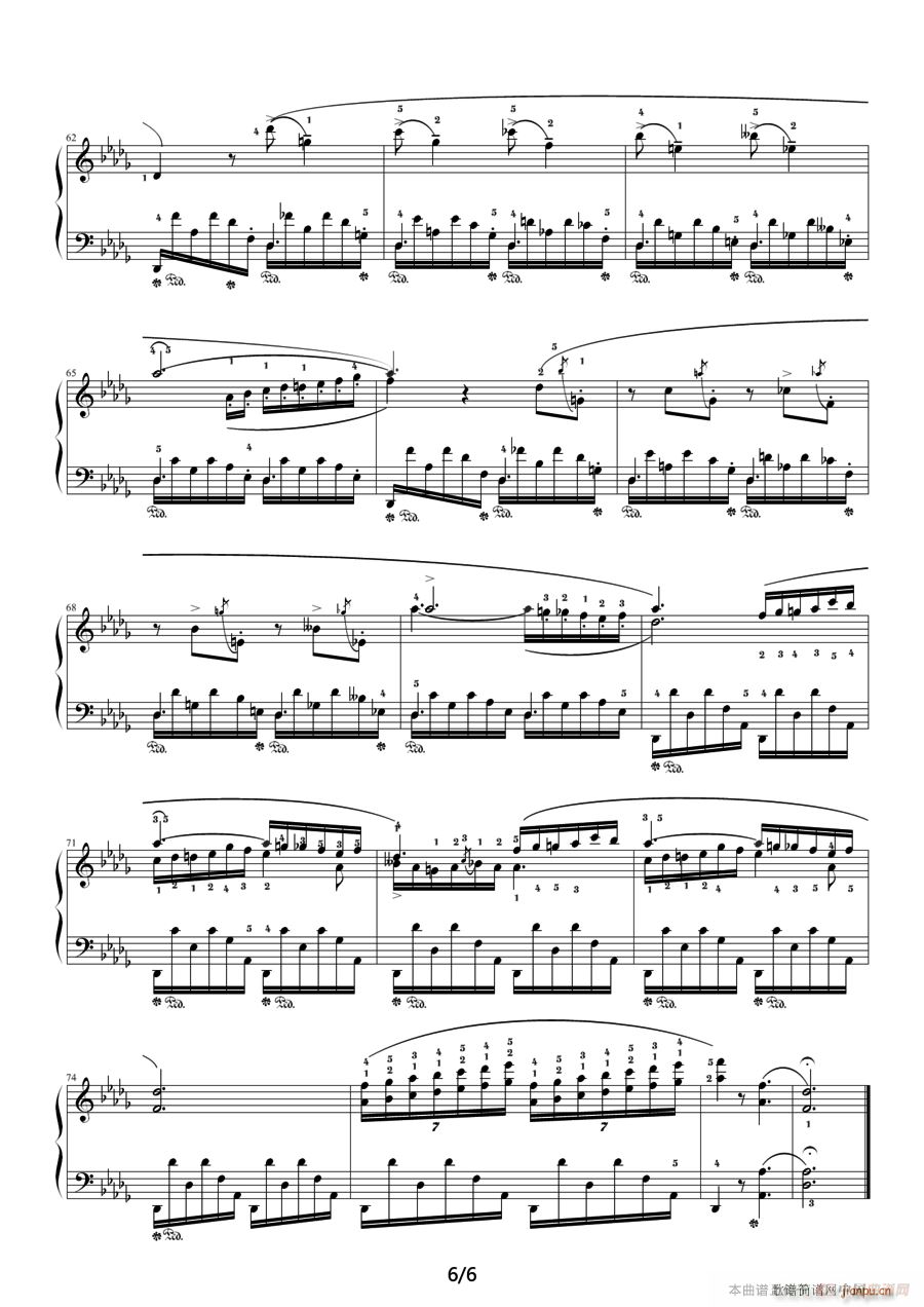 降D大调夜曲op27 2(钢琴谱)6