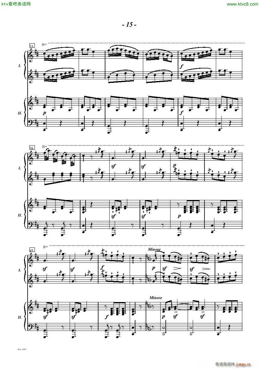 Diabelli Sonata Op33 For Two Pianos(钢琴谱)15