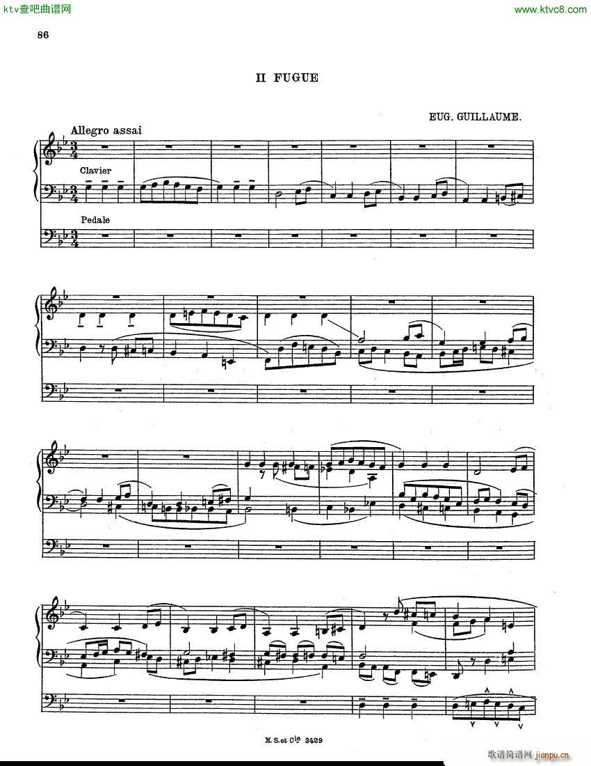 Guillaume Eugene Choral et Fugue in g min organ(钢琴谱)7