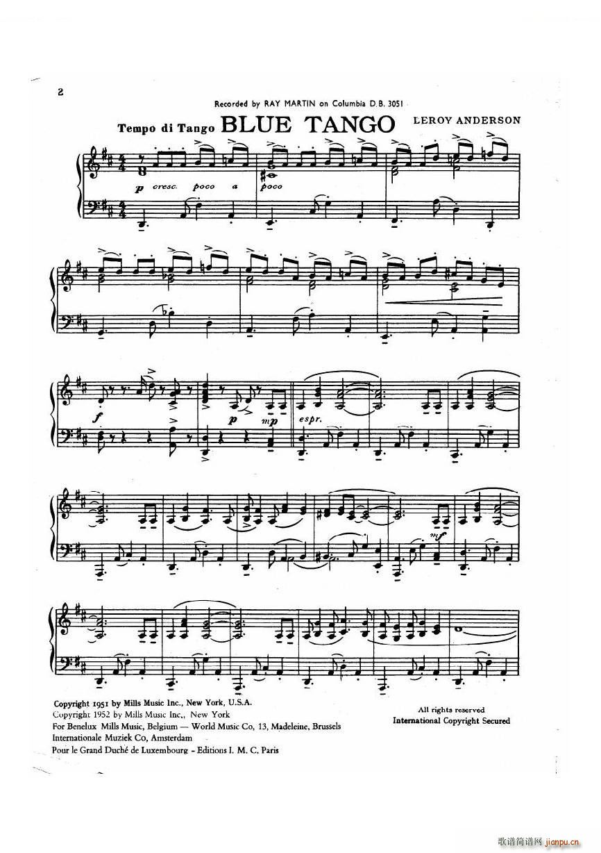 Anderson Blue Tango Blue Tango(十字及以上)1