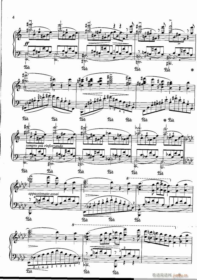 钢琴 不可不弹的世界钢琴名曲100首 五(钢琴谱)5