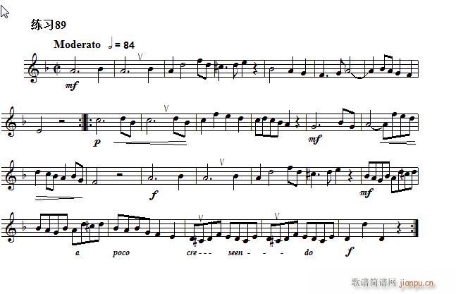 快速入门 附录 视唱浅易经典练习曲 89(十字及以上)1