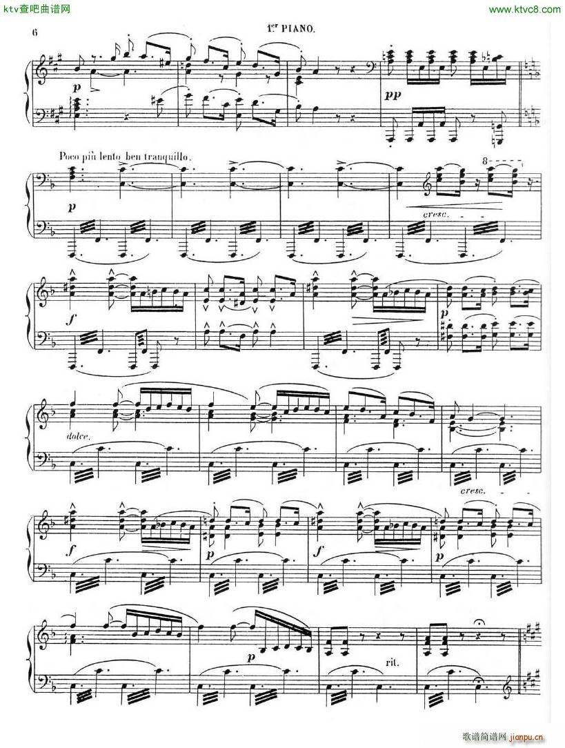 Chaminade Cecil La Sevillane for 2 pianos 4 hands(钢琴谱)6