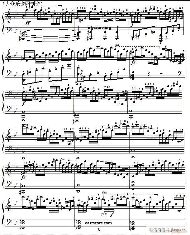 车尔尼 手指灵巧技术练习 Czerny 740 第14首(钢琴谱)3