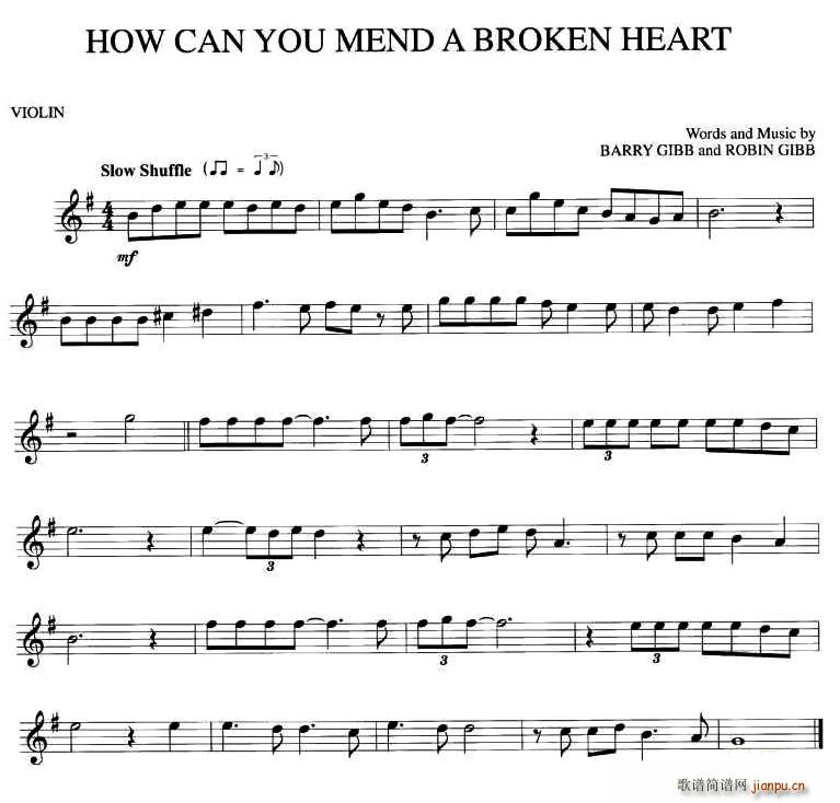 HOW CAN YOU MEND A BROKEN HEART(十字及以上)1