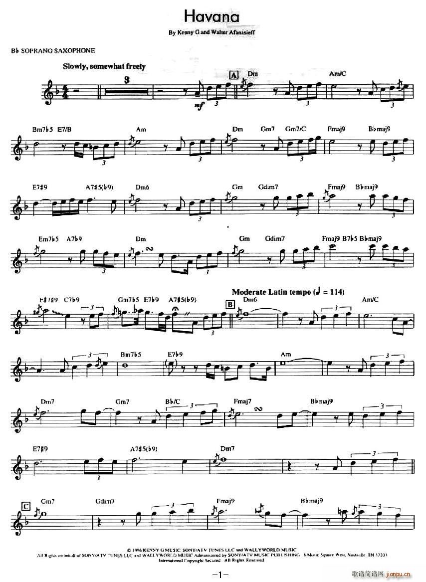 Havana(六字歌谱)1