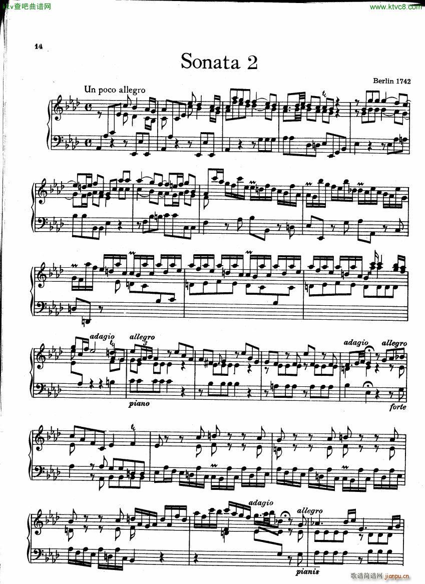 Bach CPE 6 Wurttemberg Sonatas(钢琴谱)11
