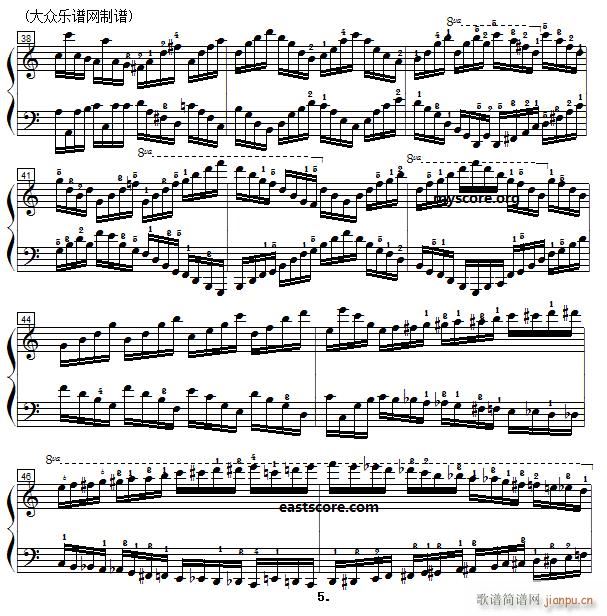 车尔尼 钢琴快速练习曲 Czerny 299 第36首 及练习提示(钢琴谱)5