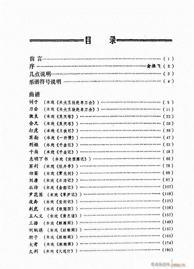 侯玉山昆 目录1 60(十字及以上)1