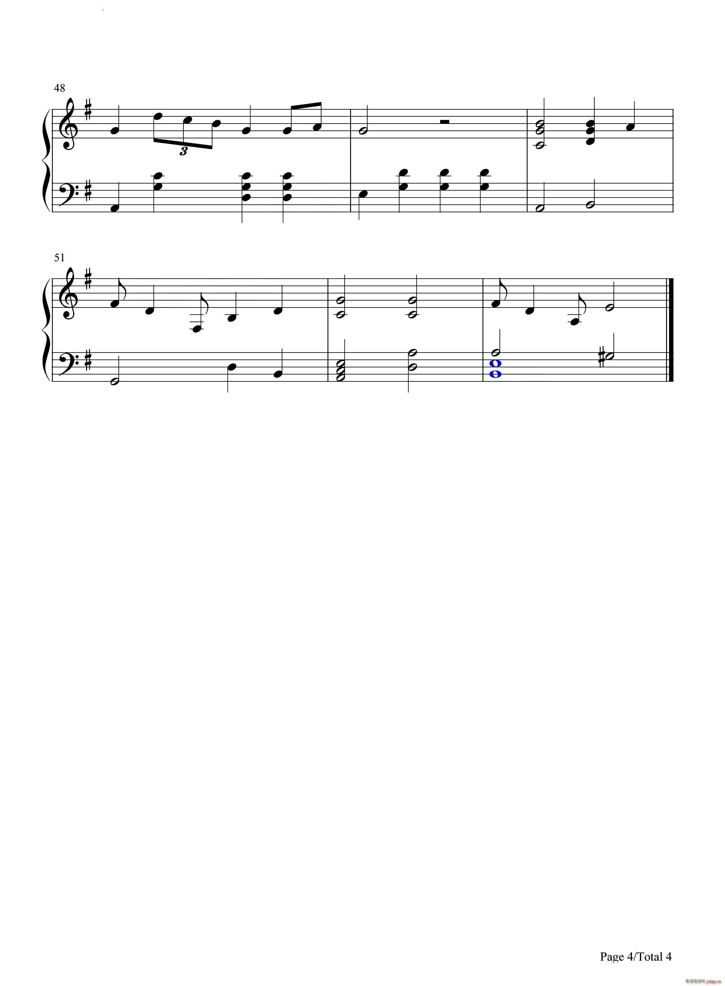 4 o Clock(钢琴谱)5